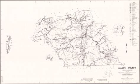 1980 Road Map of Macon County, North Carolina