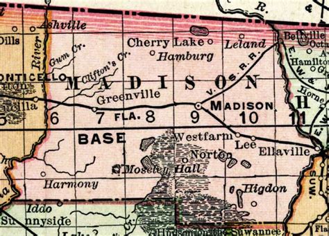 Map of Madison County, Florida, 1898