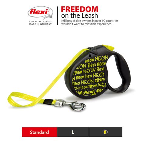 Flexi Standard Retractable Dog Leash Fluorescent Graffiti Retractable Automatic Leash Medium and ...