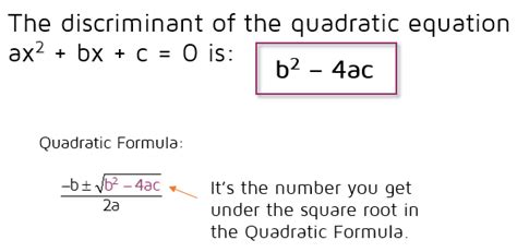 The Discriminant - KATE'S MATH LESSONS