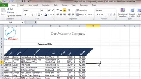 How To Design And Format An Excel Spreadsheet Youtube - Riset