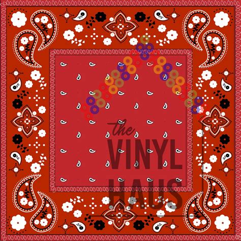 Red Bandana Pattern Vinyl 12" x 12"