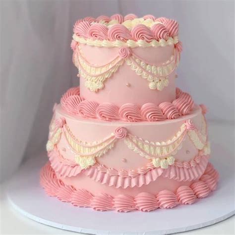 Tumblr | Pink birthday cakes, Vintage cake, Cute cakes