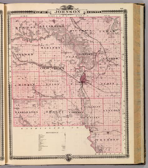 Map of Johnson County, State of Iowa. - David Rumsey Historical Map ...