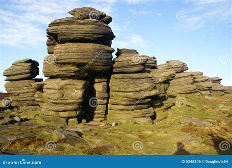 Rock Stacks in the Sheffield Peak District Stock Photo - Image of sunny, district: 5345206