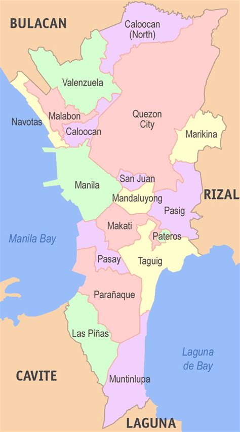 Asisbiz 0 Map Metro Manila districts