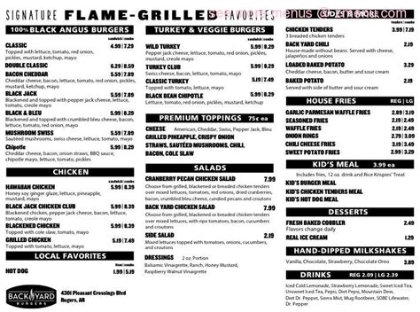 Backyard Burger Menu And Prices - Image to u