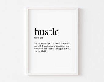 Minimalist Office Wall Art Hustle Success Talent Quote - Etsy ...