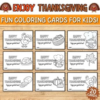 Celebrate The Thanksgiving with Fun and Engaging Coloring Cards For Kids!