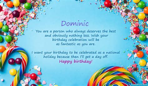 Happy Birthday Dominic pictures congratulations.