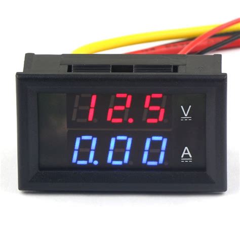 2in1 DC 300V/10A Ammeter Voltmeter Amp Volt Meter Voltage Current Gauge ...