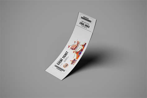 Free Slim Ticket Mockup | Free Mockups, Best Free PSD Mockups - ApeMockups