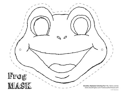 Image result for frog head coloring page for mask | Frog mask, Animal mask templates, Mask template