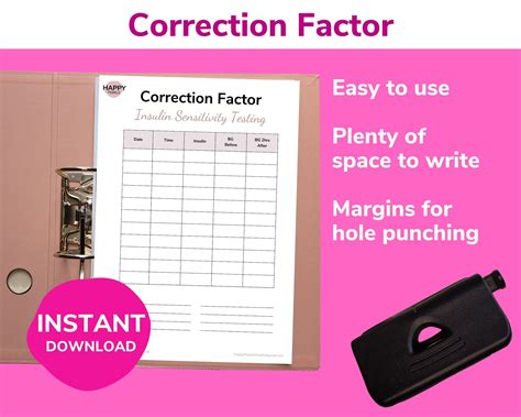 Insulin Correction Factor Worksheet Insulin Sensitivity Log Blood Sugar Correction Calculator ...