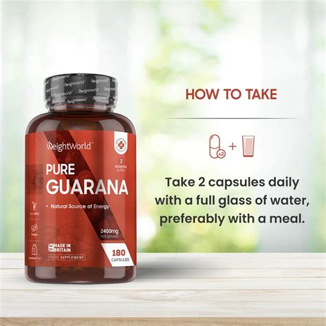 Pure Guarana 1200mg 90 Capsules | Energising | Comfort Click