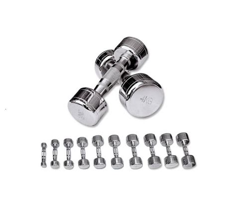 Steel Chrome Dumbbells 1kg-10kg Set (10 pairs) | Free Weights