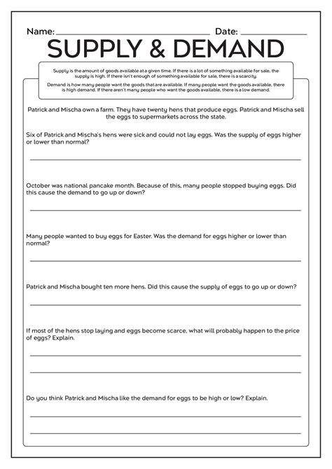 Demand Worksheet Economics | Printable Worksheets and Activities for Teachers, Parents, Tutors ...