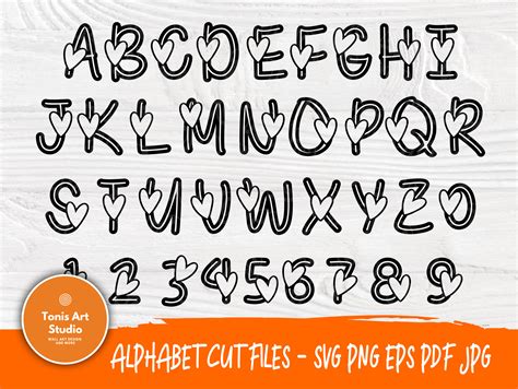 Valentine Font SVG Heart Alphabet Cut File Love Svg - Etsy