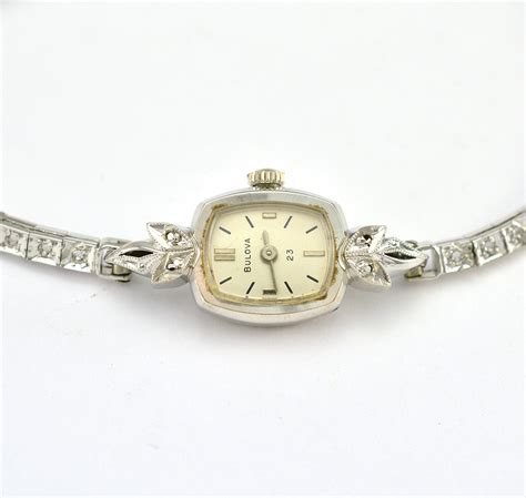 Bulova 14K White Gold Vintage Watch | Property Room