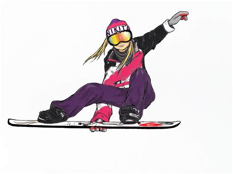 A drawing I made for a friend, with her clothes and her snowboard. | Pintura de faro, Dibujos ...