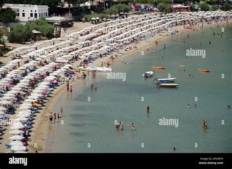 Beach Lindos Rhodes Stock Photo - Alamy