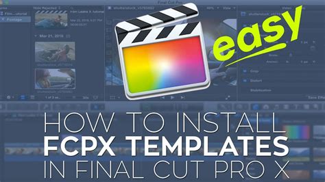 How to Install Final Cut Pro X Plugins (FCPX Templates) - YouTube