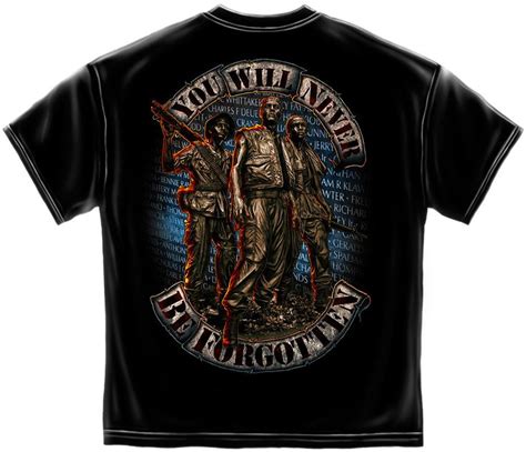 Vietnam veteran never forget Tshirt - New Military T-Shirts- Back View ...