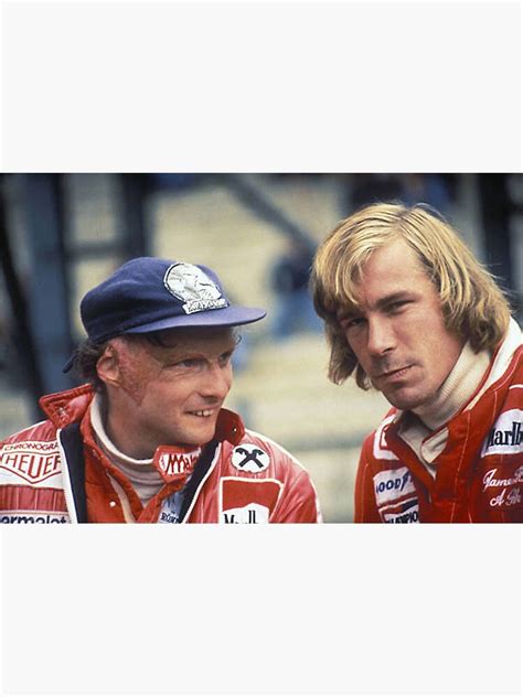 "Niki Lauda James Hunt Rivalry Ferrari F1 Poster" Sticker for Sale by ...