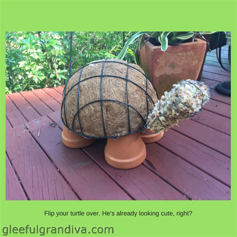 HOW TO MAKE A TURTLE PLANTER - Gleeful Grandiva