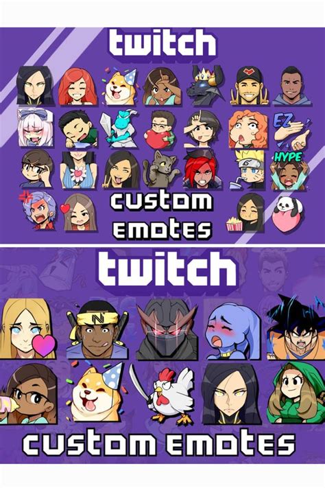 I will create custom twitch emotes. obs studio overlay, bttv emotes ...