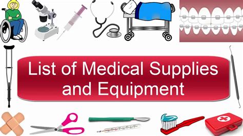 List of Medical Supplies and Equipment - Learn English - YouTube