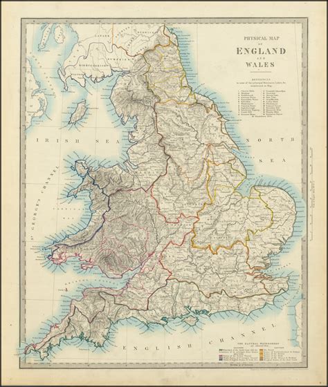 Physical Map Of England