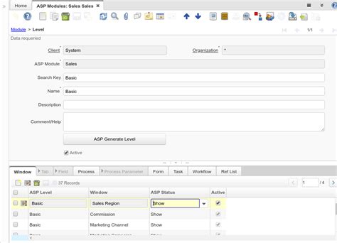 ASP Modules (Window ID-53015) - iDempiere en