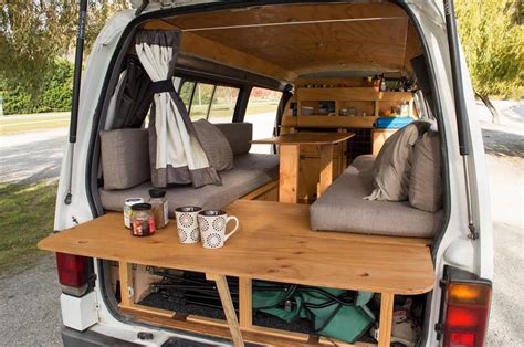 Pop up table/ storage door | Diy camper trailer, Campervan interior ...