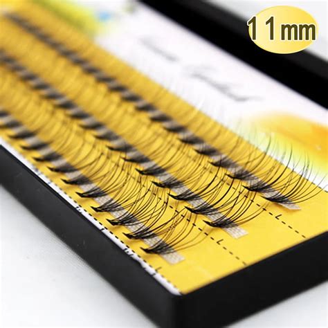 Length 11mm 12mm 14mm Long Graft Thick Eye Lashes Cosmetic Individual Cluster False Fake ...