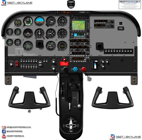 Cessna 182T Skylane Cockpit Poster | CockpitPosters.co.uk