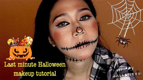 Last minute Halloween makeup tutorial - YouTube