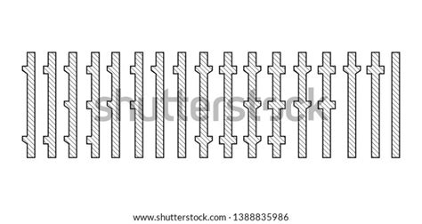 Set Pillar Engineering Drawing Vector Illustration Stock Vector ...