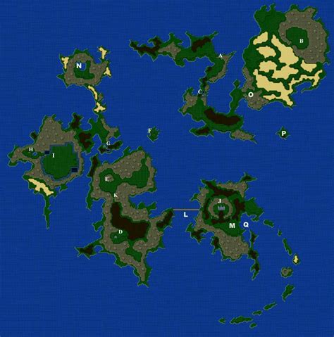 世界地图-最终幻想5(Final Fantasy V)(FF5)-FFSKY天幻网专题站(www.ffsky.cn)