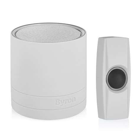 Byron DBY-24111 WIRELESS DOOR CHIME WHITE SET 200M | Byron