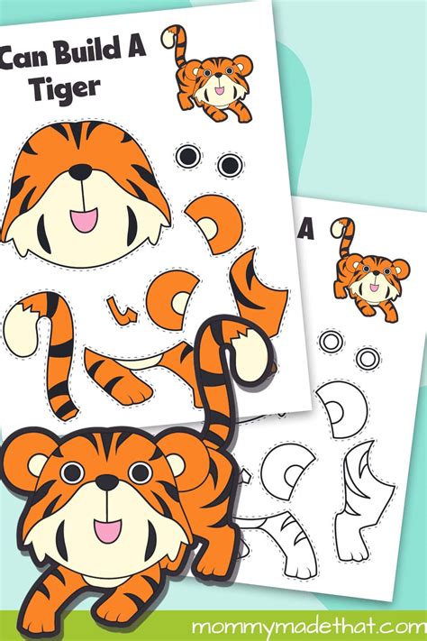 Printable Tiger Craft (Grab the Free Tiger Template)