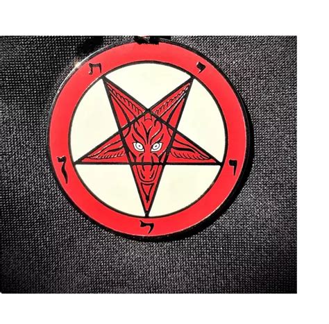 SATANIC PAGAN RED BAPHOMET DEVIL STAR Pendant 925 Sterling Silver 20" Necklace $20.17 - PicClick CA