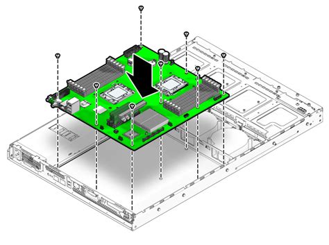 How to Install the Motherboard - Sun Fire X2270 M2 Server Service Manual