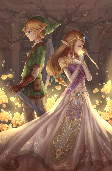 Link and Zelda by Kyuriin on DeviantArt