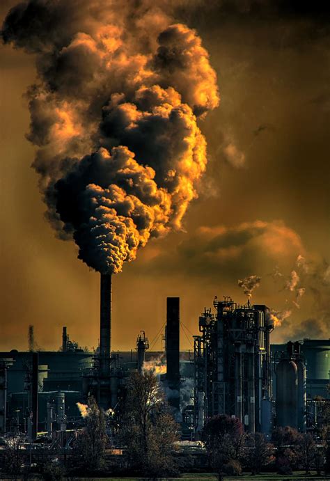 factory smoke, cloudy, sky, daytime, global warming, pollution, environment, smoke, industry ...