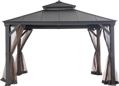 Sunjoy Hardtop Gazebo 10X12 at Dustin Spencer blog