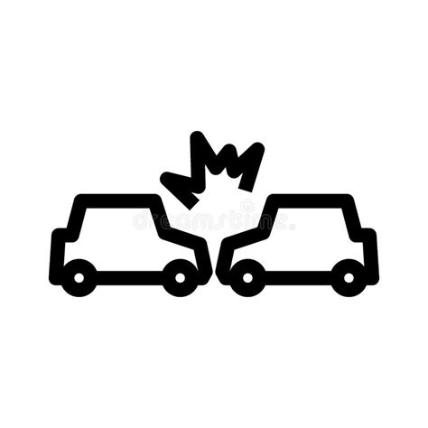 Car Accident Icon or Logo Isolated Sign Symbol Vector Illustration Stock Vector - Illustration ...