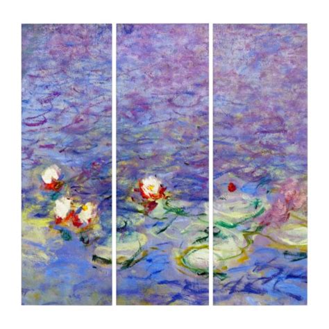 Claude Monet - Water Lilies Triptych | Zazzle.com