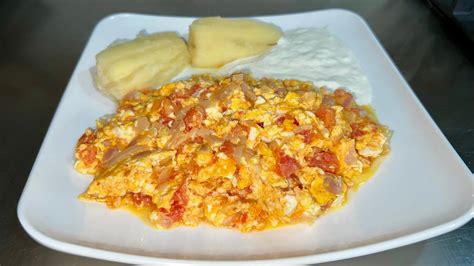 HUEVOS REVUELTOS con Tomate y Cebolla 🍳 Desayuno Fácil de Preparar ...