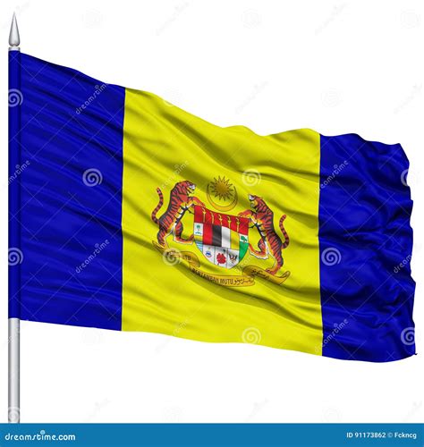 Putrajaya City Flag on Flagpole Stock Illustration - Illustration of capital, symbol: 91173862